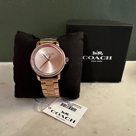 Coach Women's Rose Gold Watch with Crystal Accents - Picture 1 of 6